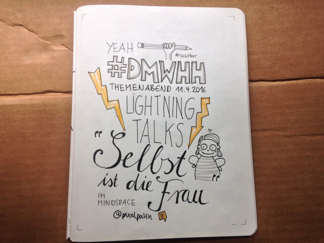 Read more about the article Selbst ist die Frau: Lightning Talks und blitzschnelle Sketchnotes